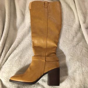MIA Brown Heeled Tall Boots